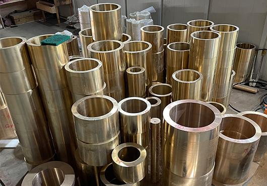 青岛庞总订购的铝青铜衬套精坯加工完毕准备包装发货